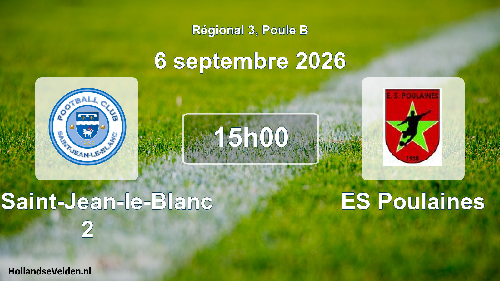 Scheduled Match: FC Saint-Jean-le-Blanc 2 - ES Poulaines (6 September 2026)