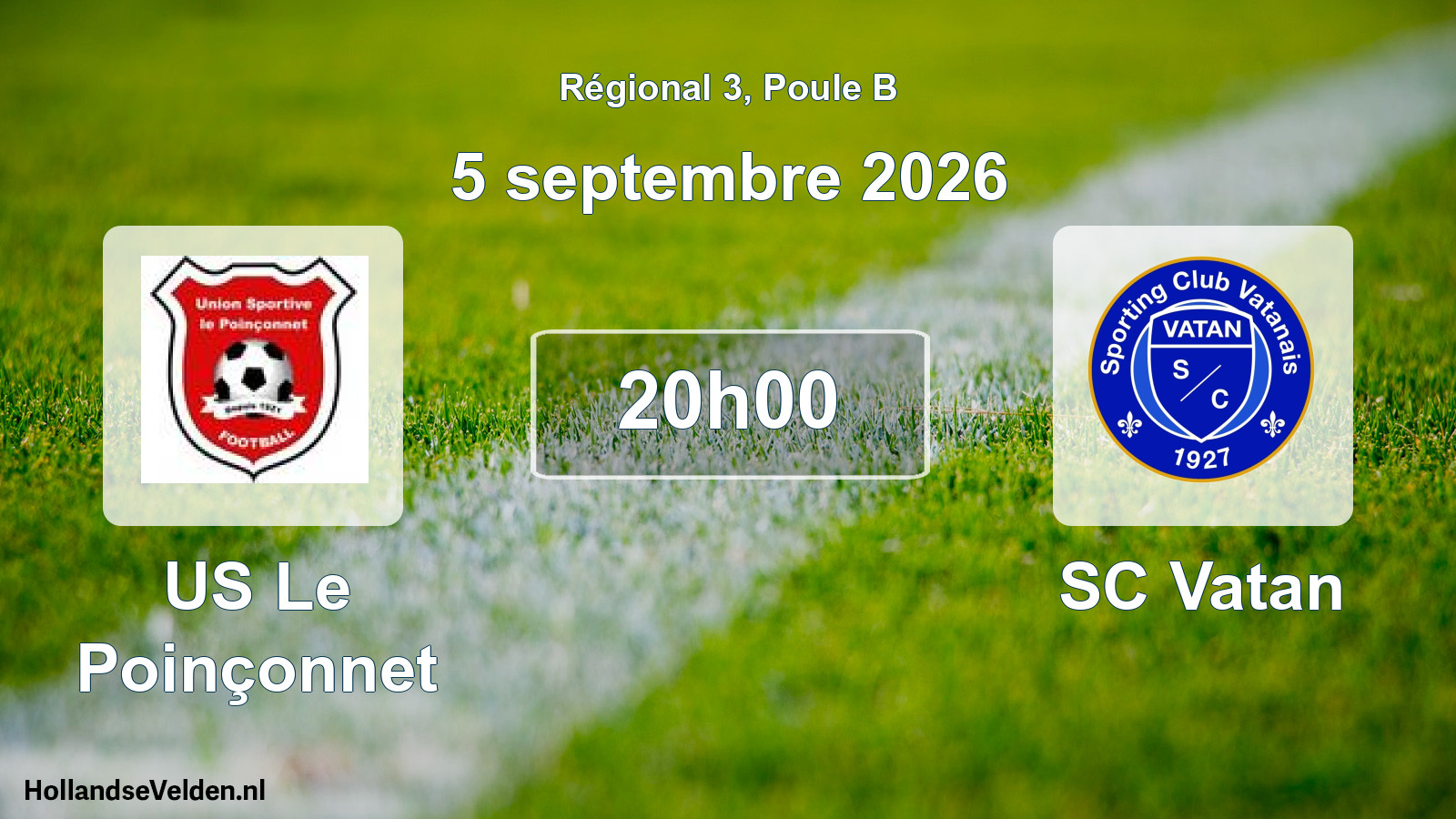 Scheduled Match: US Le Poinçonnet - SC Vatan (5 September 2026)