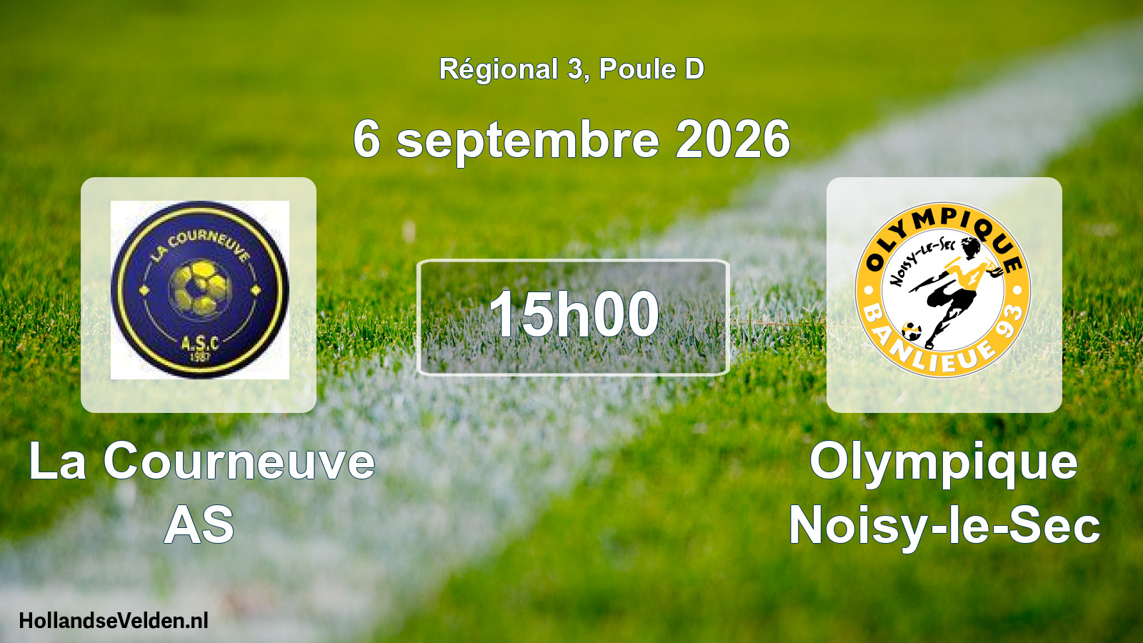 Scheduled Match: La Courneuve AS - Olympique Noisy-le-Sec (6 September 2026)