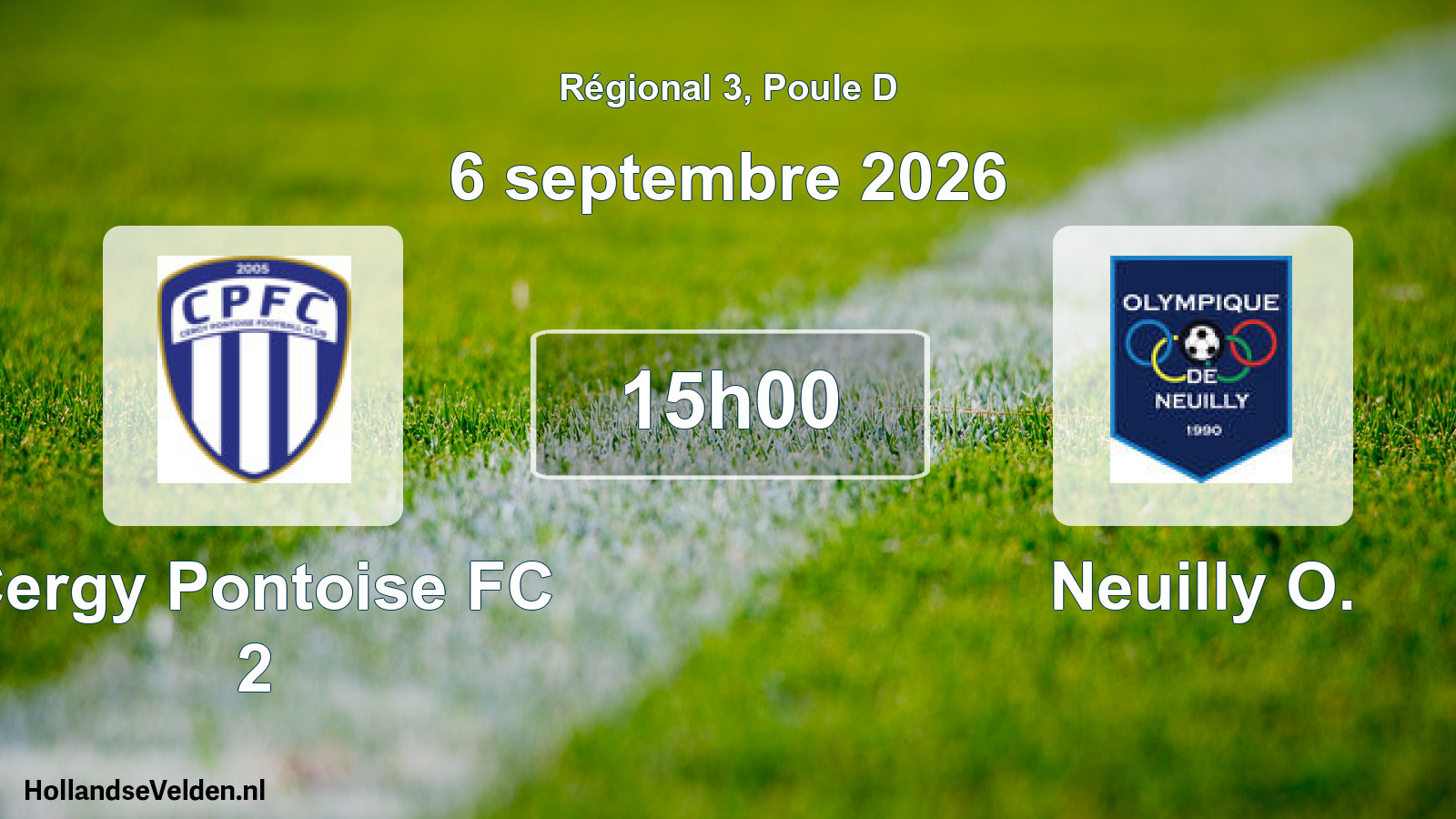Scheduled Match: Cergy Pontoise FC 2 - Neuilly O. (6 September 2026)