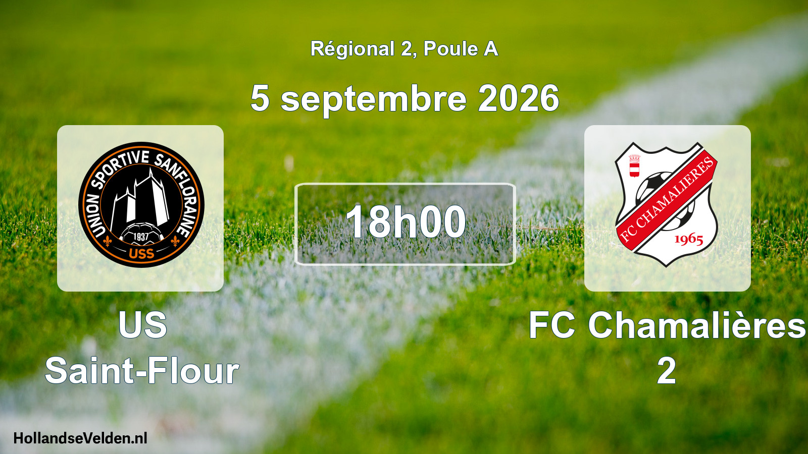 Match programmé: US Saint-Flour - FC Chamalières 2 (5 septembre 2026)