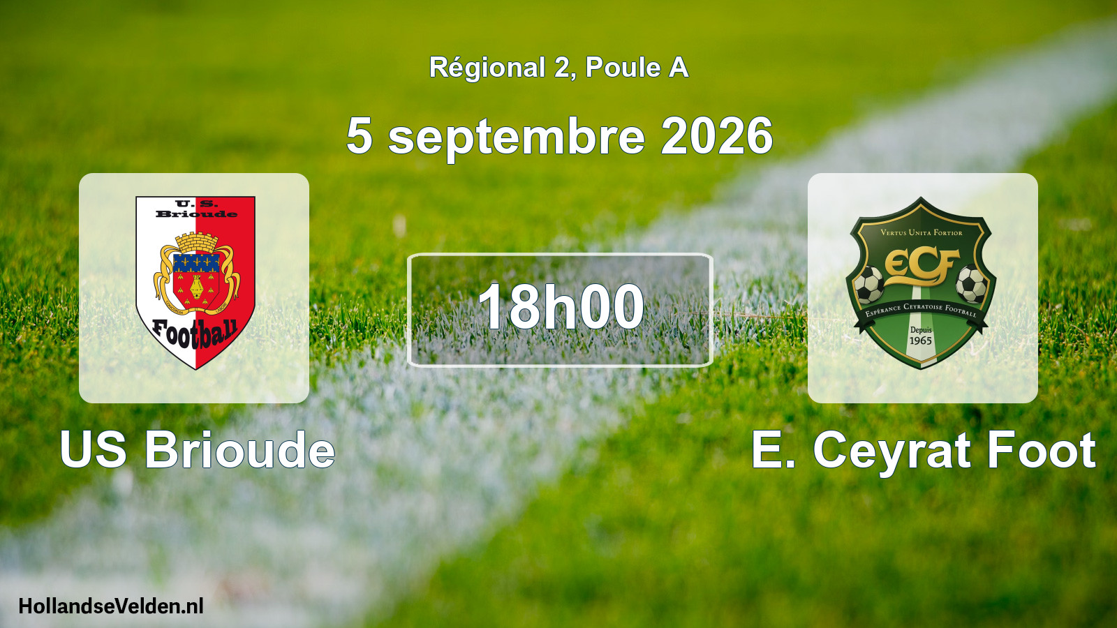 Scheduled Match: US Brioude - E. Ceyrat Foot (5 September 2026)