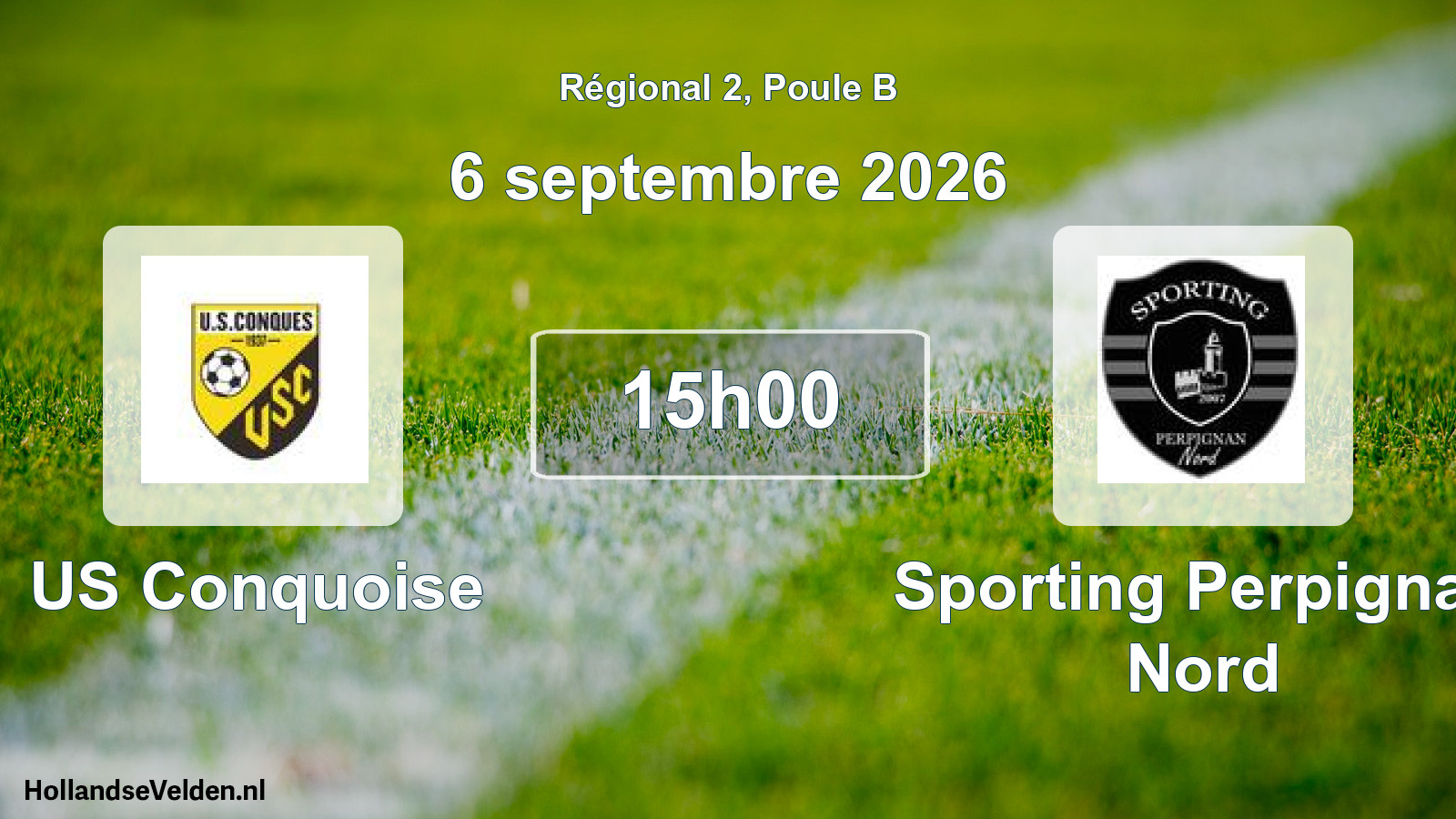 Match programmé: US Conquoise - Sporting Perpignan Nord (6 septembre 2026)