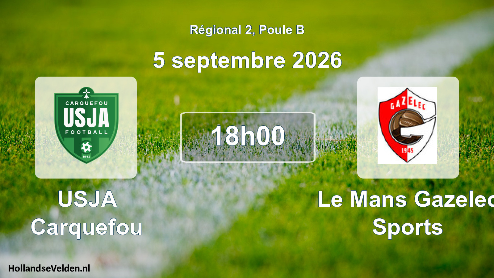 Scheduled Match: USJA Carquefou - Le Mans Gazelec Sports (5 September 2026)
