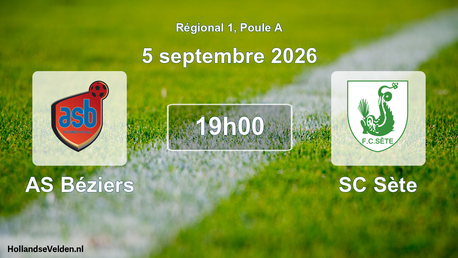 Match programmé: AS Béziers - SC Sète (5 septembre 2026)