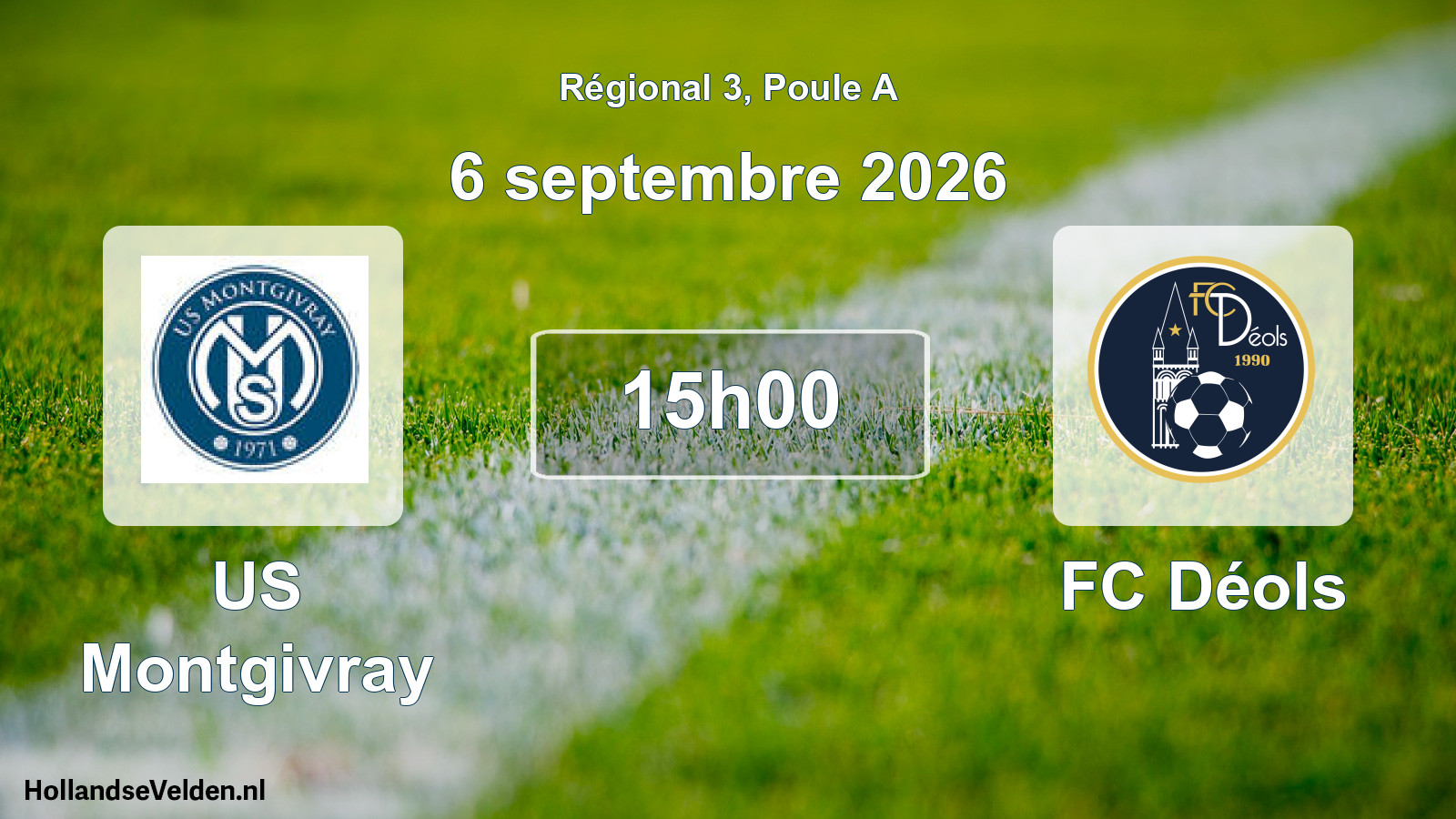 Scheduled Match: US Montgivray - FC Déols (6 September 2026)