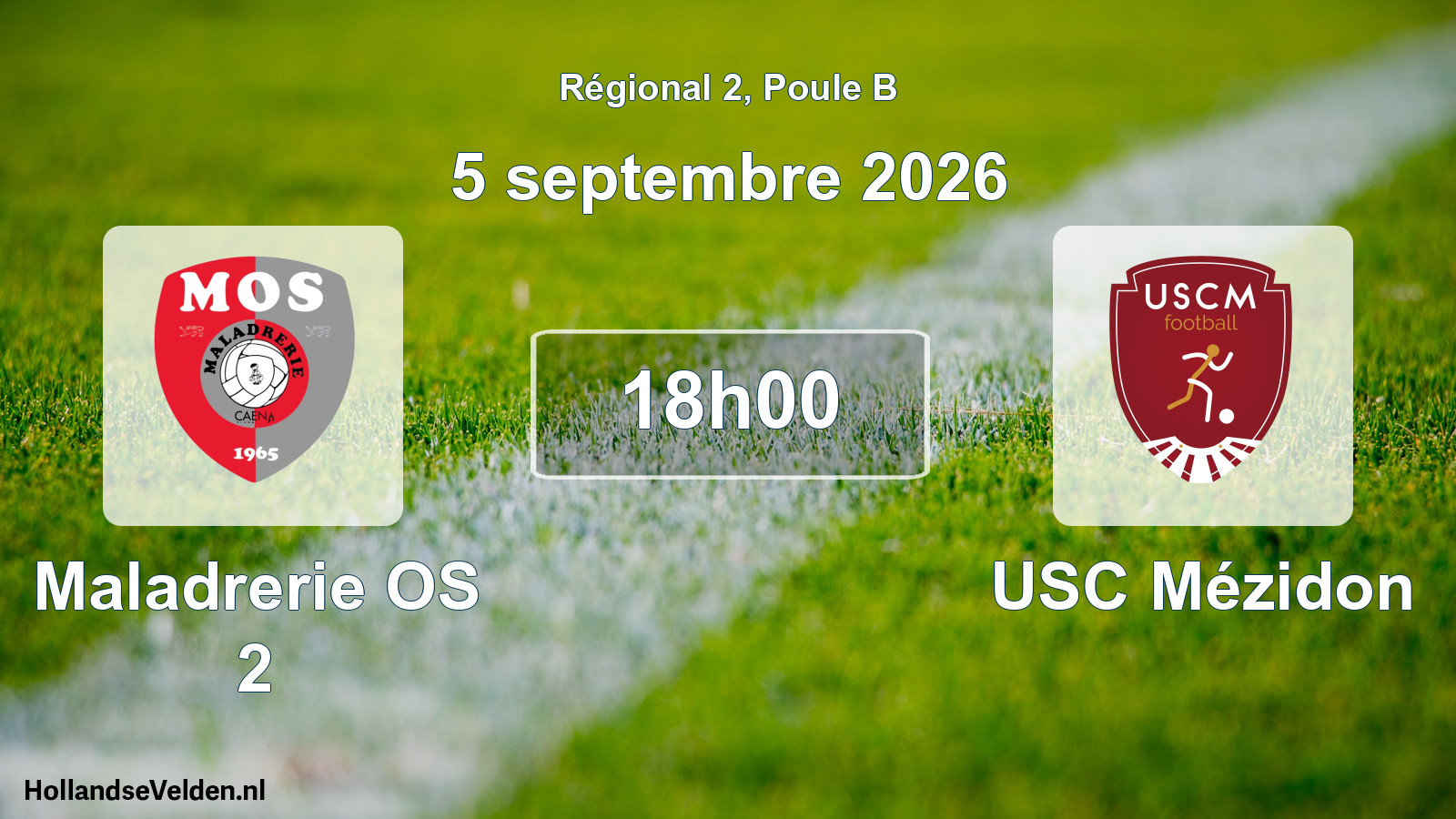 Scheduled Match: Maladrerie OS 2 - USC Mézidon (5 September 2026)