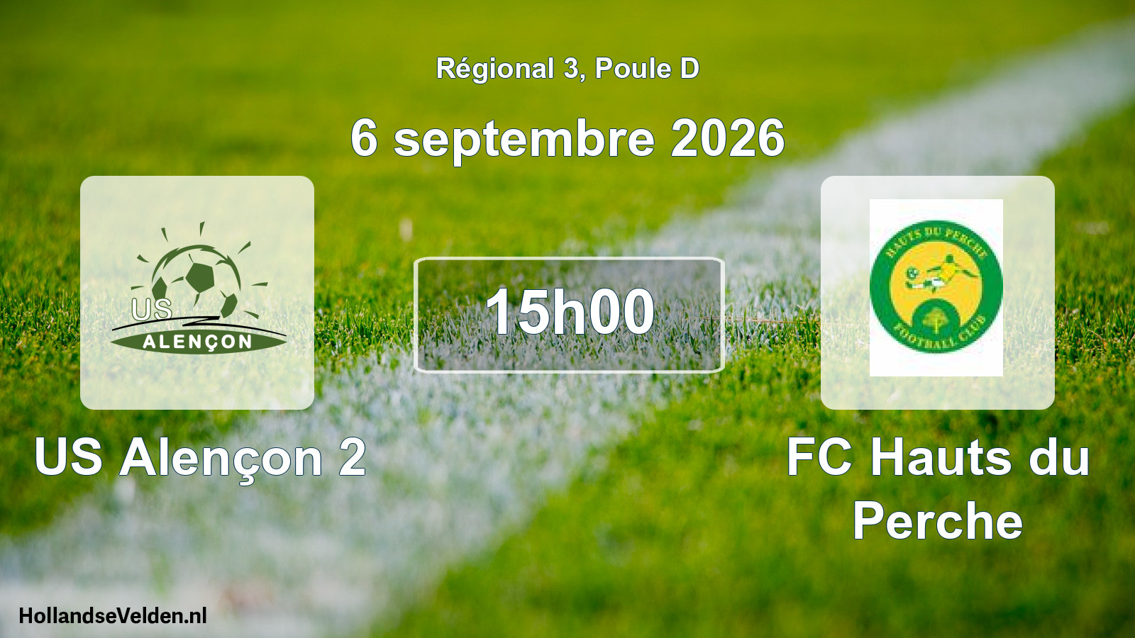 Scheduled Match: US Alençon 2 - FC Hauts du Perche (6 September 2026)