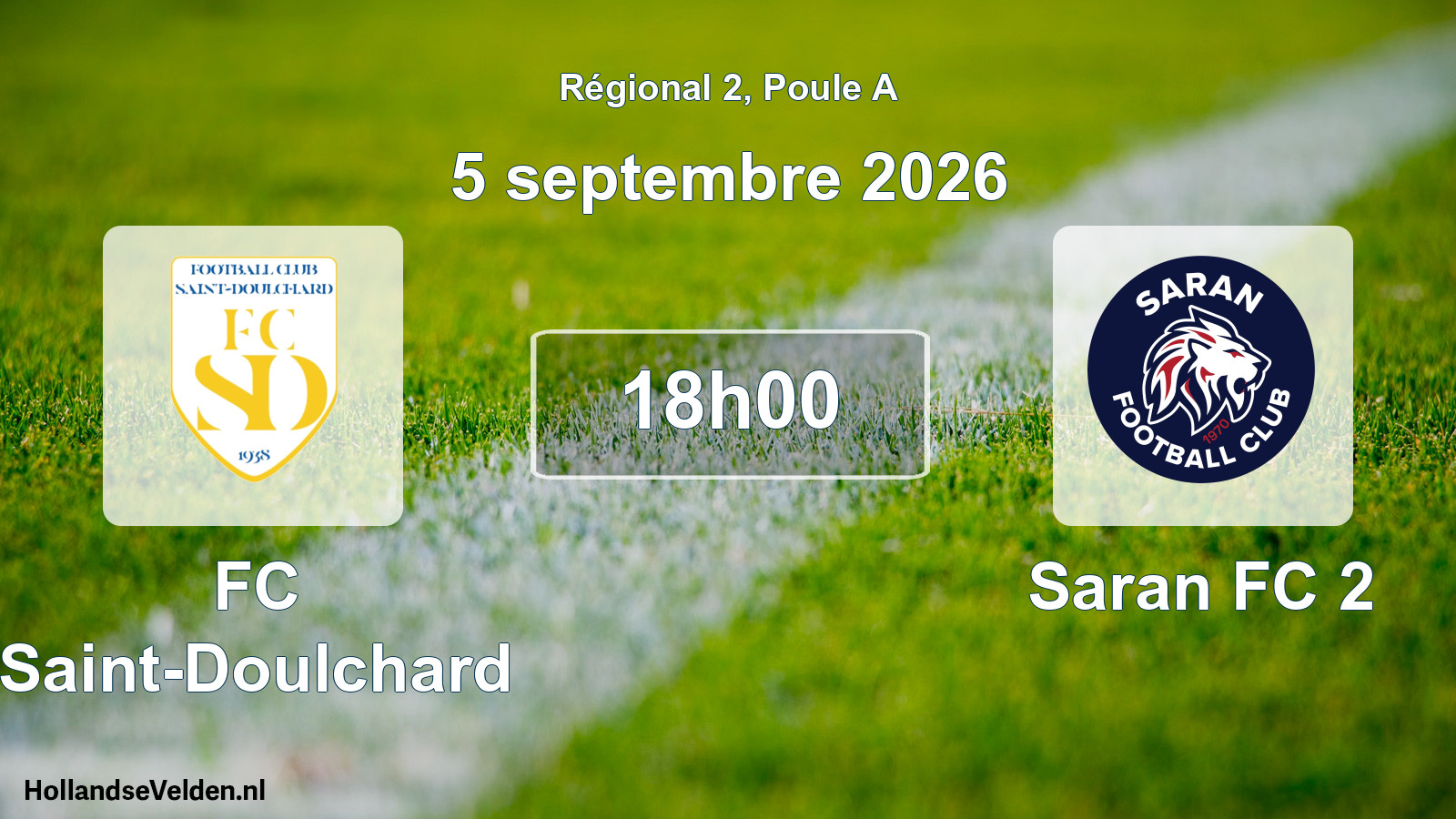 Scheduled Match: FC Saint-Doulchard - Saran FC 2 (5 September 2026)