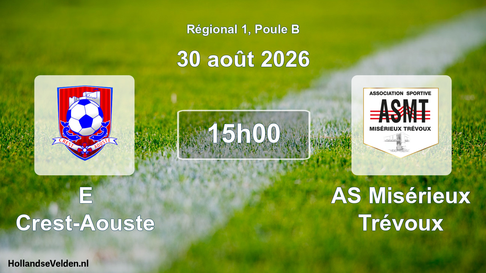 Scheduled Match: E Crest-Aouste - AS Misérieux Trévoux (30 August 2026)