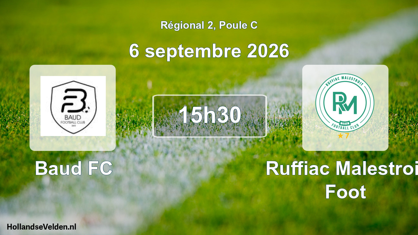 Scheduled Match: Baud FC - Ruffiac Malestroit Foot (6 September 2026)