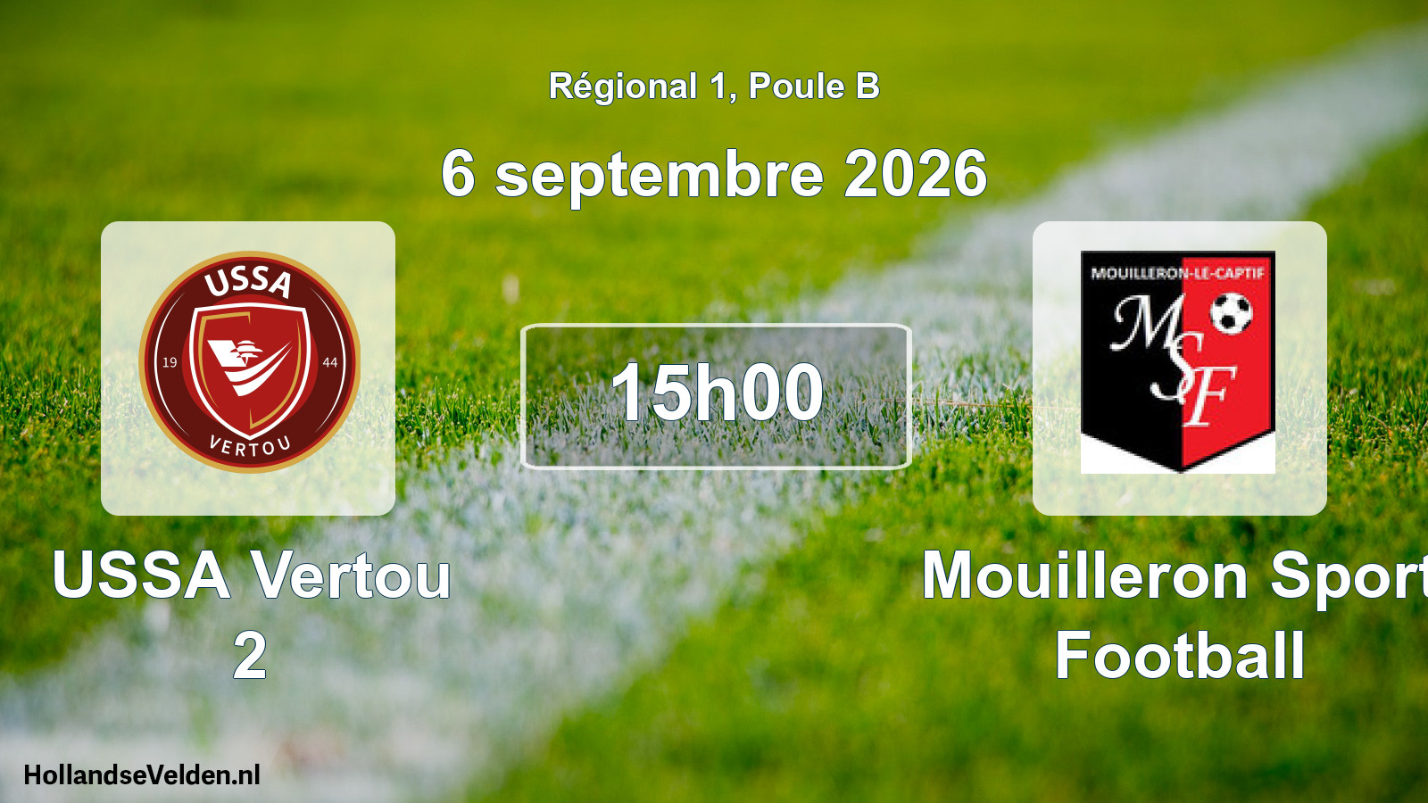 Scheduled Match: USSA Vertou 2 - Mouilleron Sport Football (6 September 2026)