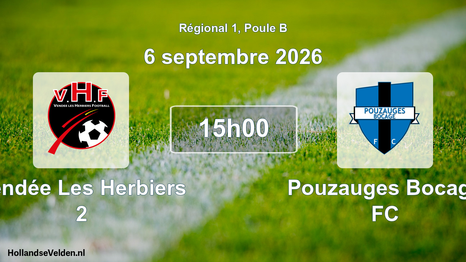 Scheduled Match: Vendée Les Herbiers 2 - Pouzauges Bocage FC (6 September 2026)