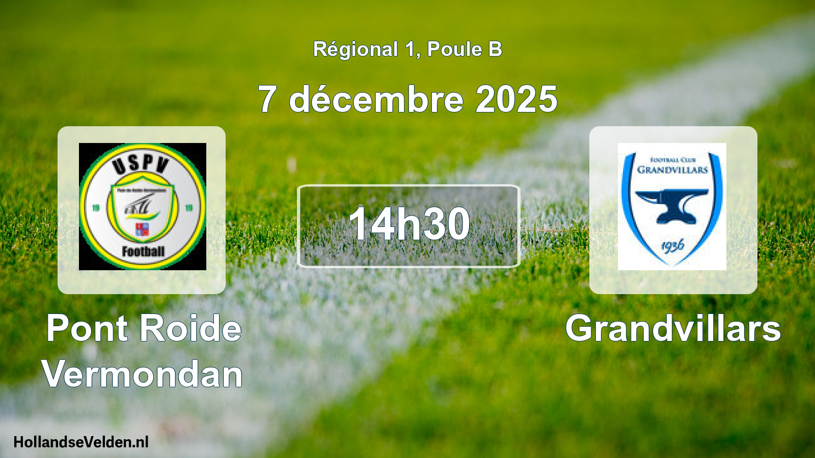 Scheduled Match: Pont Roide Vermondan - Grandvillars (7 December 2025)