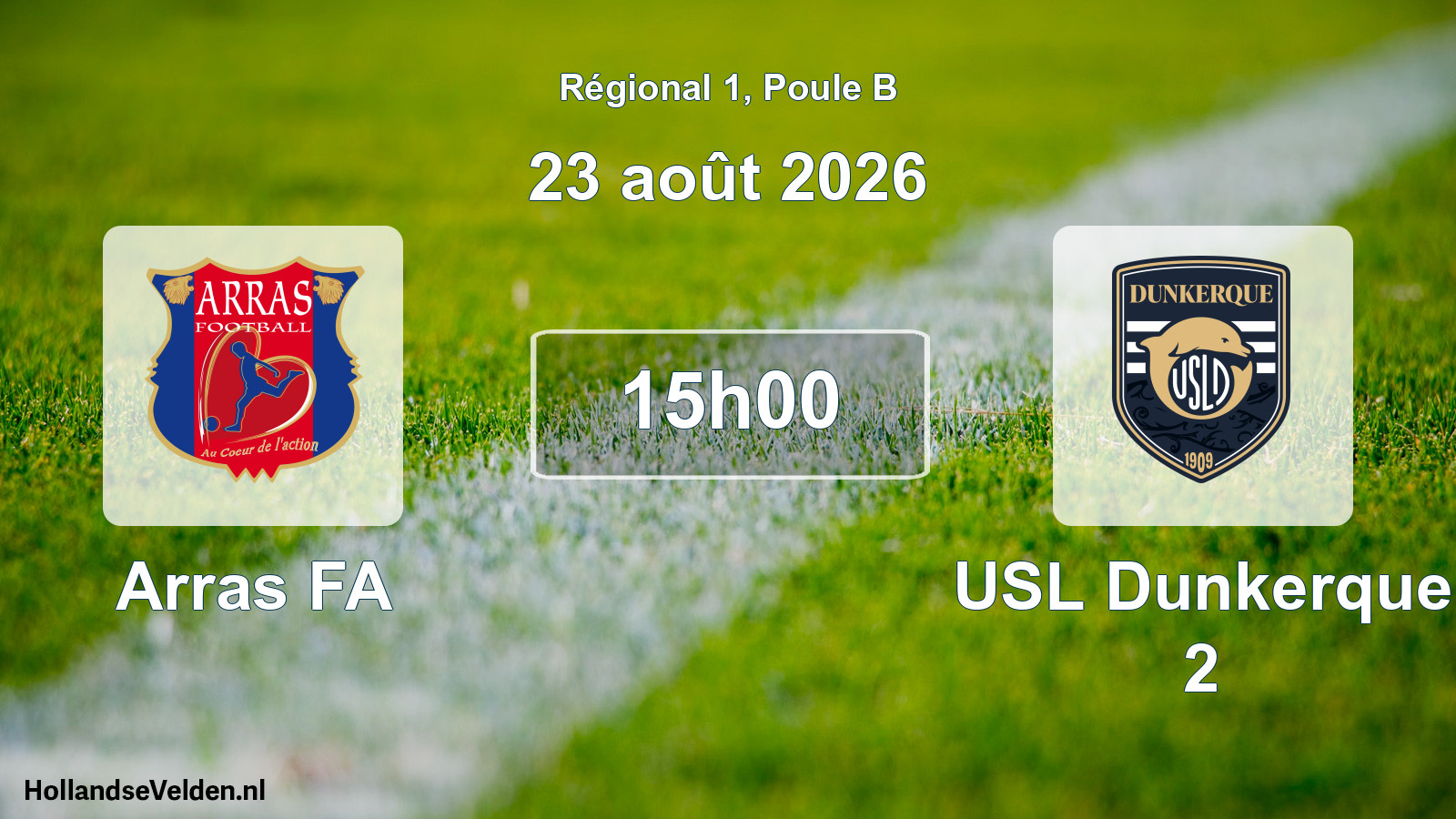 Scheduled Match: Arras FA - USL Dunkerque 2 (23 August 2026)
