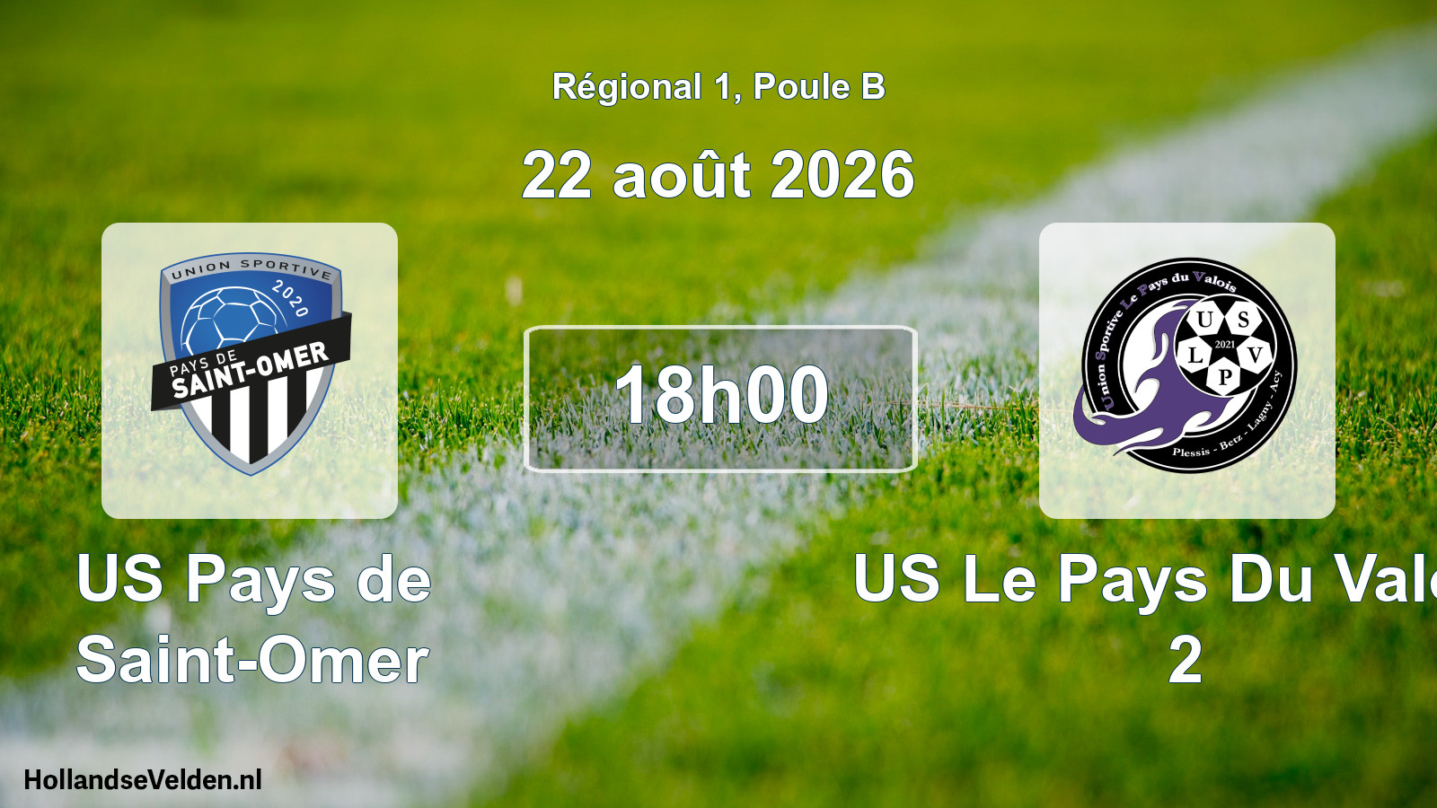 Total number of matches played: US Pays de Saint-Omer - US Le Pays Du Valois 2 0 - 2 (22 August 2026)