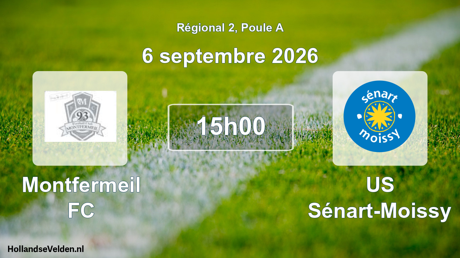 Scheduled Match: Montfermeil FC - US Sénart-Moissy (6 September 2026)