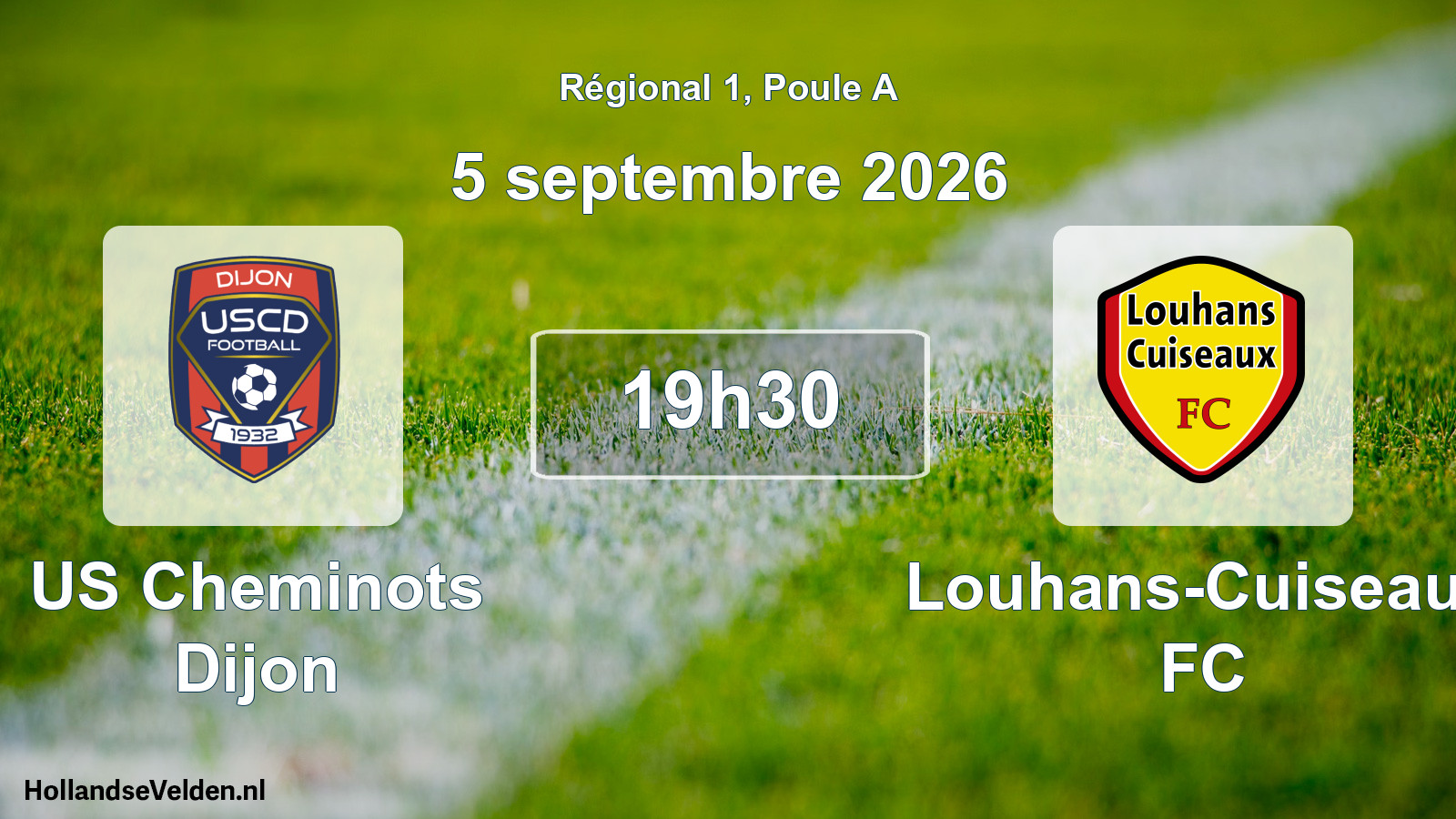 Scheduled Match: US Cheminots Dijon - Louhans-Cuiseaux FC (5 September 2026)