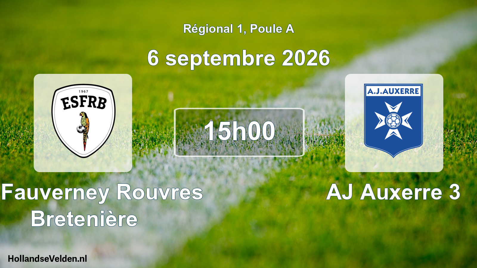 Scheduled Match: ES Fauverney Rouvres Bretenière - AJ Auxerre 3 (6 September 2026)