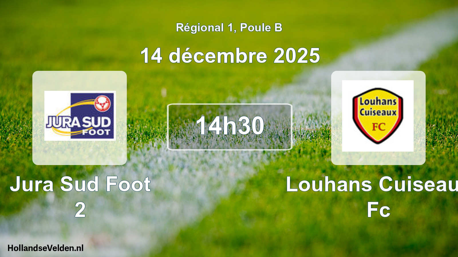 Geplande wedstrijd: Jura Sud Foot 2 - Louhans Cuiseaux Fc (14 décembre 2025)