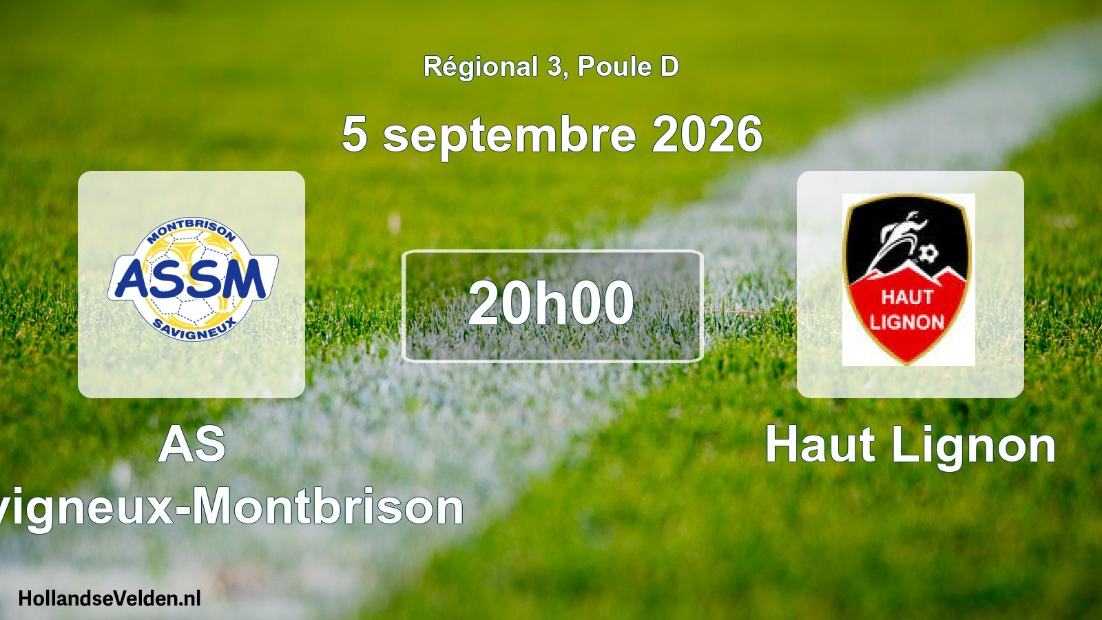 Match programmé: AS Savigneux-Montbrison - Haut Lignon (5 septembre 2026)