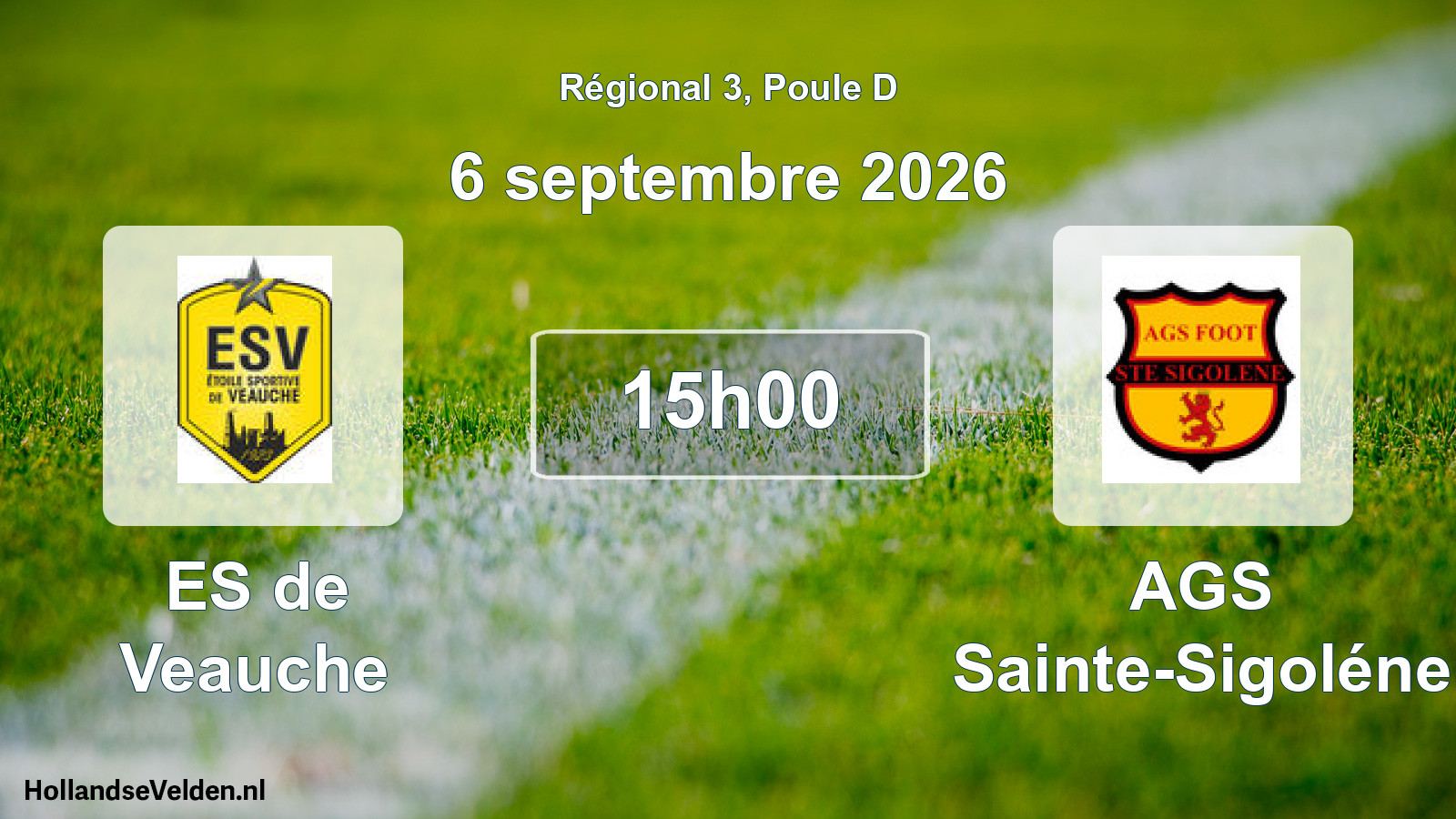 Match programmé: ES de Veauche - AGS Sainte-Sigoléne (6 septembre 2026)