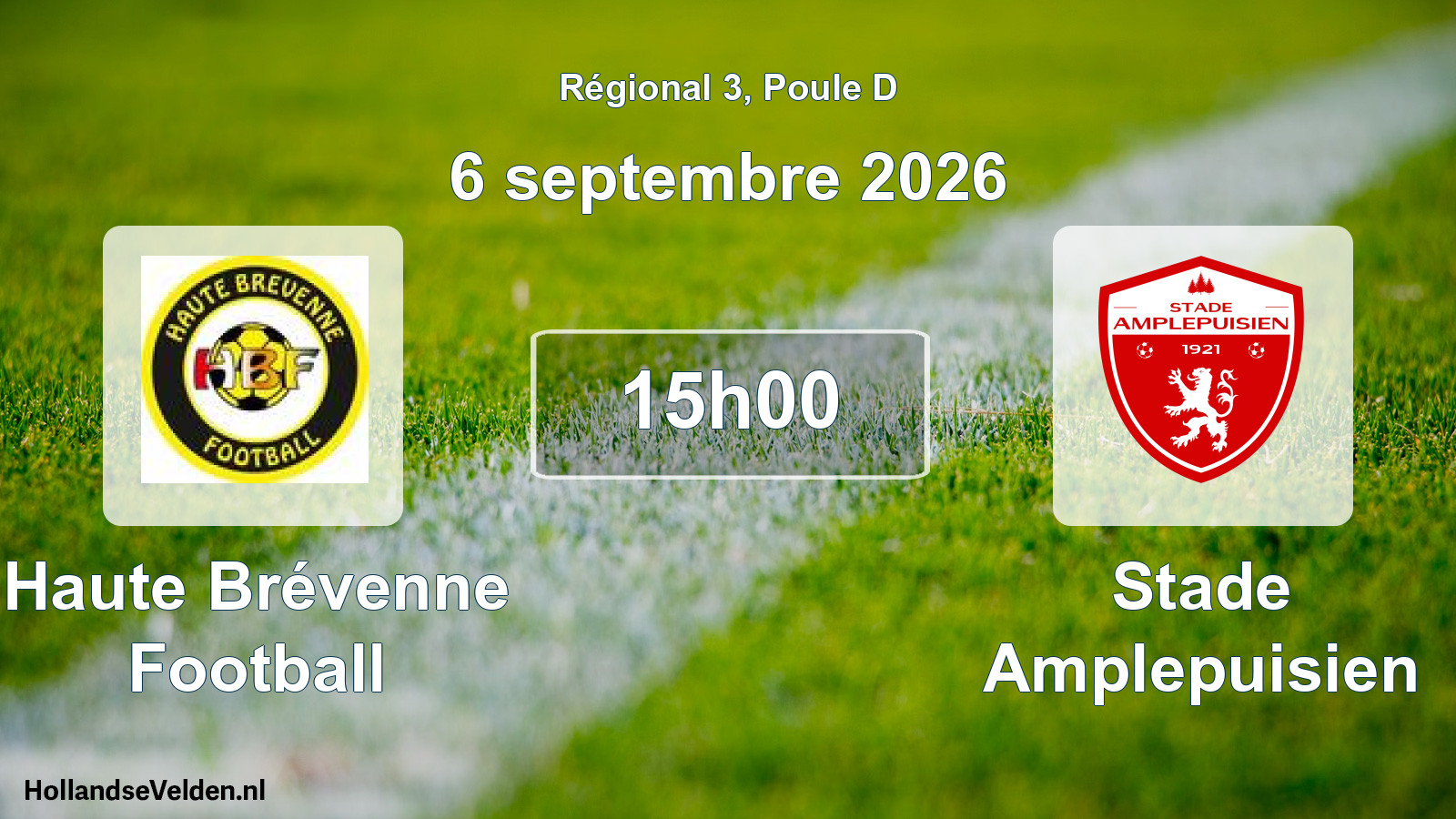 Match programmé: Haute Brévenne Football - Stade Amplepuisien (6 septembre 2026)