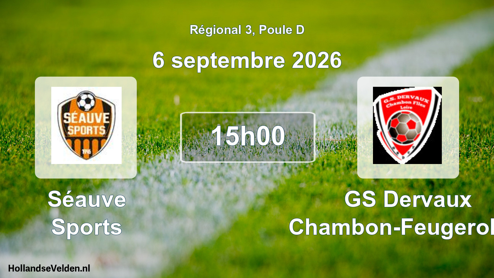 Match programmé: Séauve Sports - GS Dervaux Chambon-Feugerolles (6 septembre 2026)