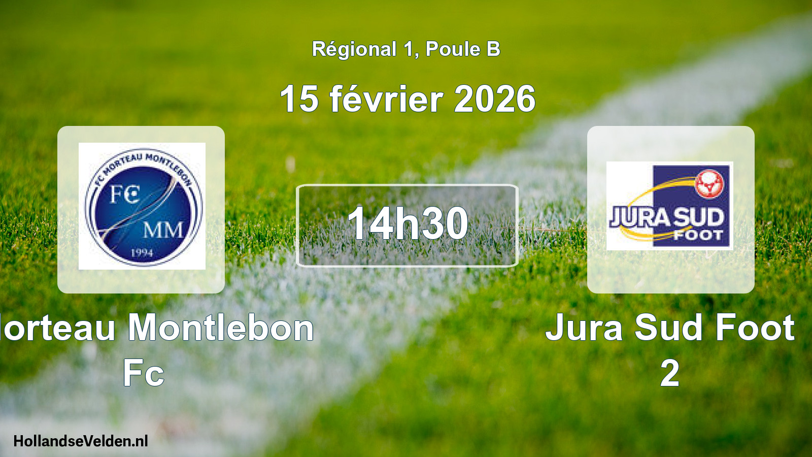 Geplande wedstrijd: Morteau Montlebon Fc - Jura Sud Foot 2 (15 februari 2026)