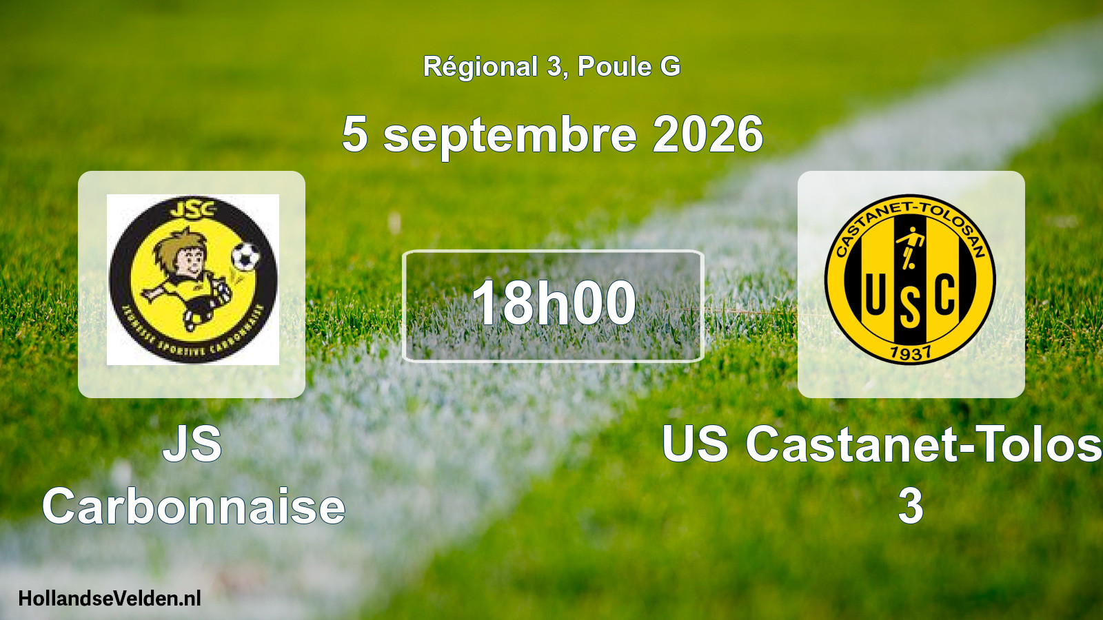 Match programmé: JS Carbonnaise - US Castanet-Tolosan 3 (5 septembre 2026)