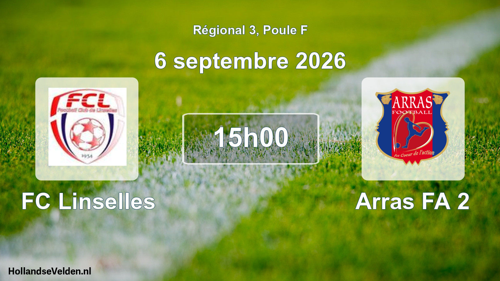 Scheduled Match: FC Linselles - Arras FA 2 (6 September 2026)