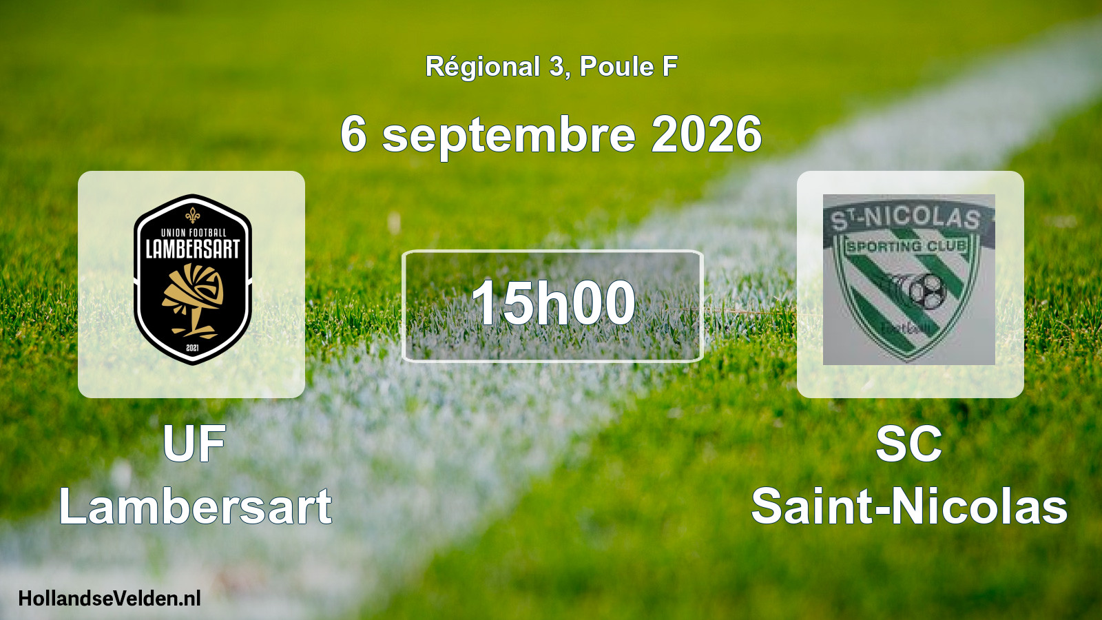 Scheduled Match: UF Lambersart - SC Saint-Nicolas (6 September 2026)