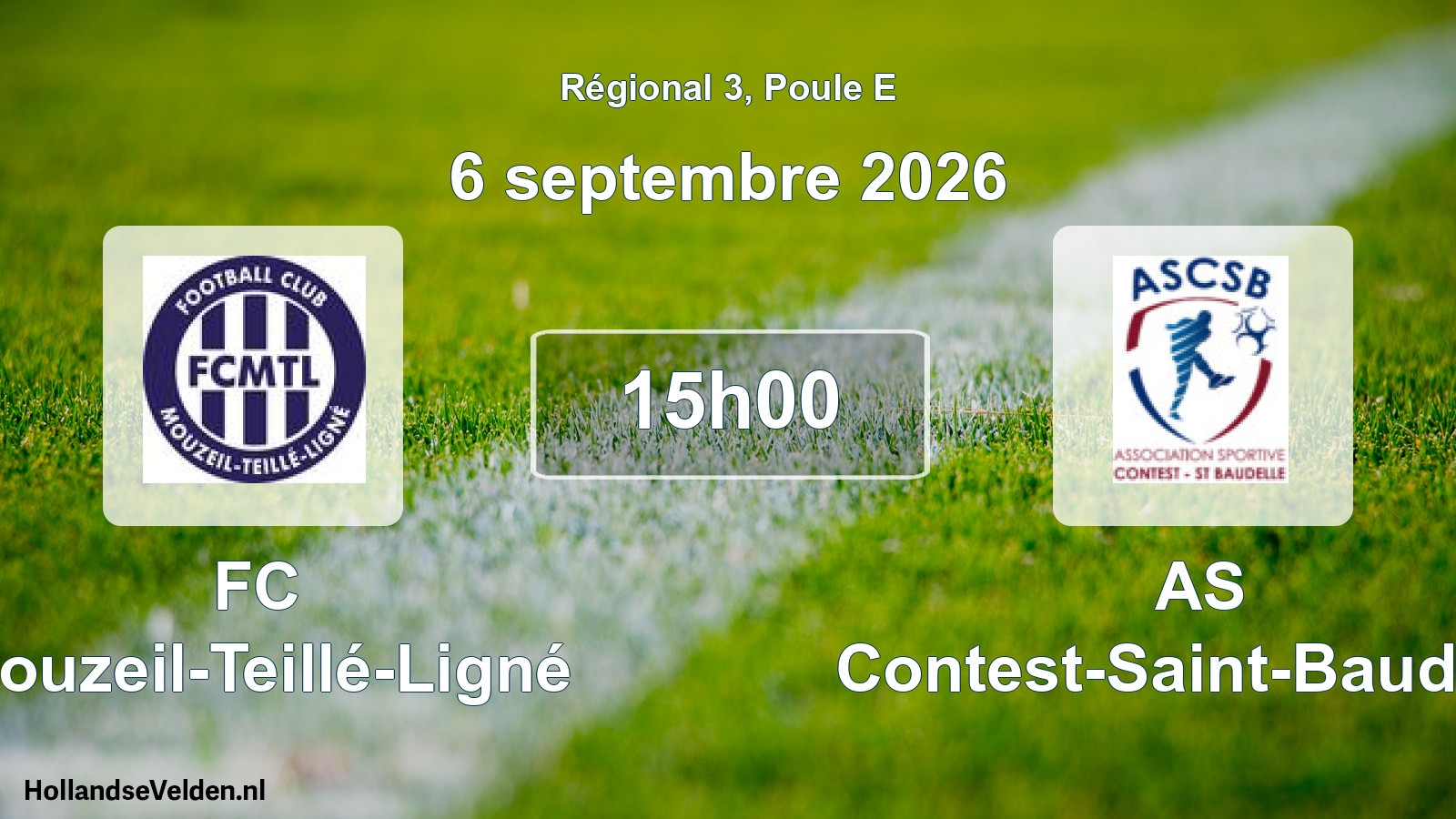 Match programmé: FC Mouzeil-Teillé-Ligné - AS Contest-Saint-Baudelle (6 septembre 2026)