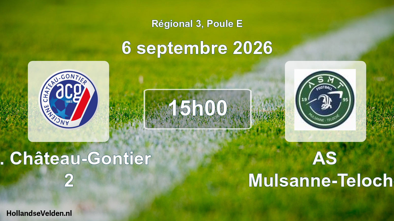 Scheduled Match: A. Château-Gontier 2 - AS Mulsanne-Teloché (6 September 2026)