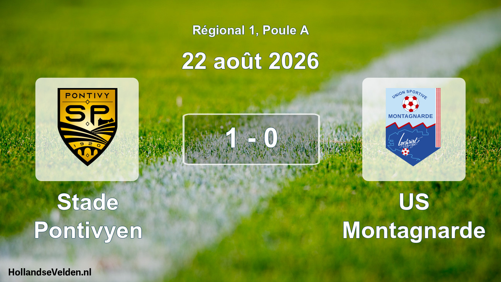 Total number of matches played: Stade Pontivyen - US Montagnarde 1 - 0 (22 August 2026)