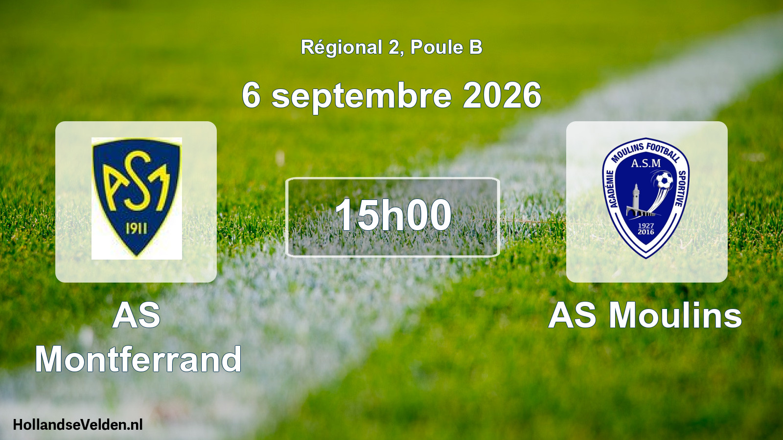 Scheduled Match: AS Montferrand - AS Moulins (6 September 2026)