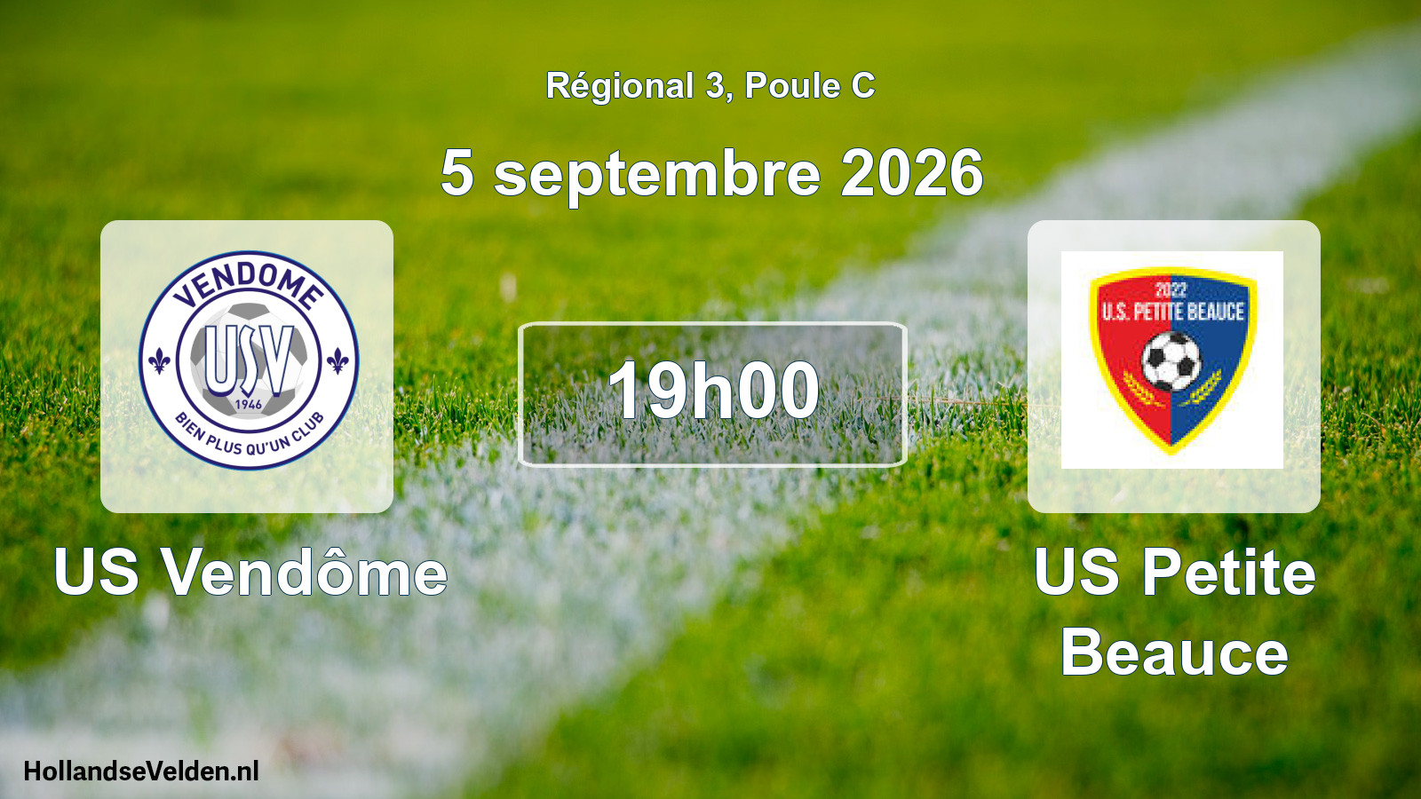Scheduled Match: US Vendôme - US Petite Beauce (5 September 2026)