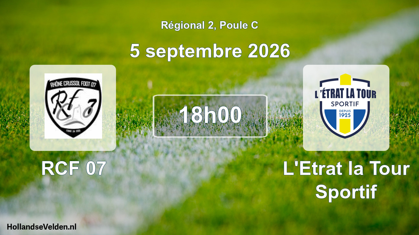 Scheduled Match: RCF 07 - L'Etrat la Tour Sportif (5 September 2026)