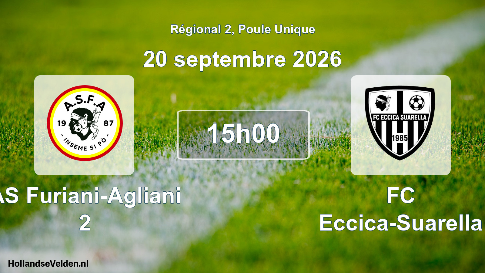Scheduled Match: AS Furiani-Agliani 2 - FC Eccica-Suarella (20 September 2026)