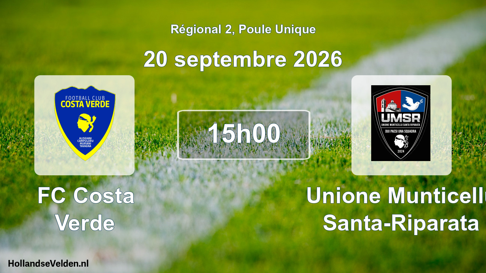Scheduled Match: FC Costa Verde - Unione Munticellu Santa-Riparata (20 September 2026)