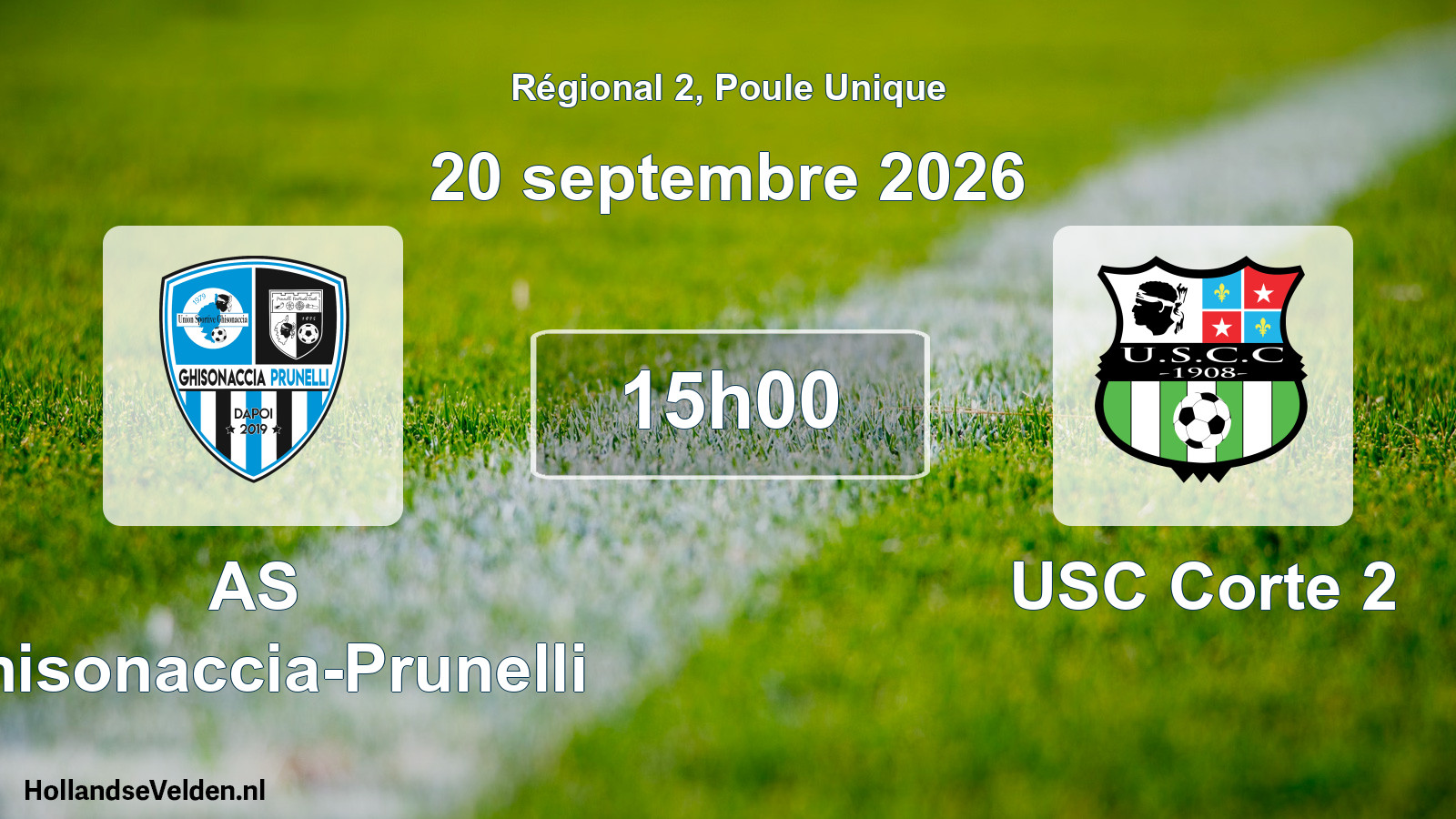 Scheduled Match: AS Ghisonaccia-Prunelli - USC Corte 2 (20 September 2026)