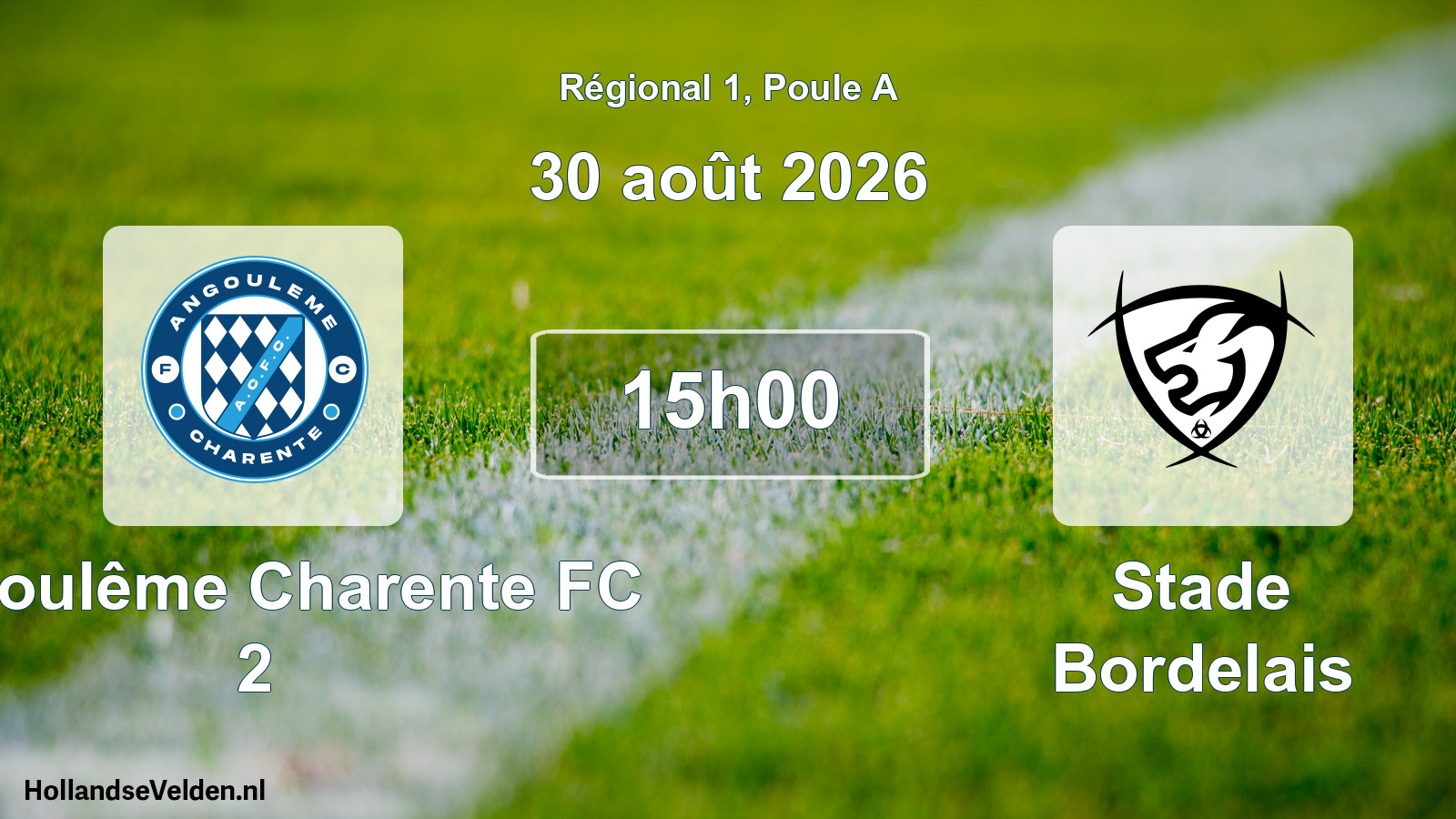 Scheduled Match: Angoulême Charente FC 2 - Stade Bordelais (30 August 2026)
