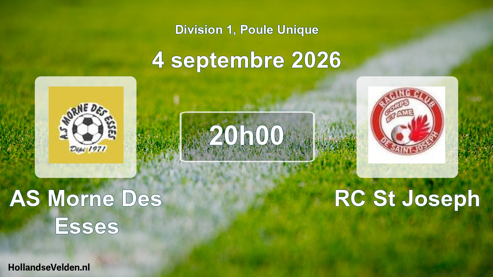 Match programmé: AS Morne Des Esses - RC St Joseph (4 septembre 2026)
