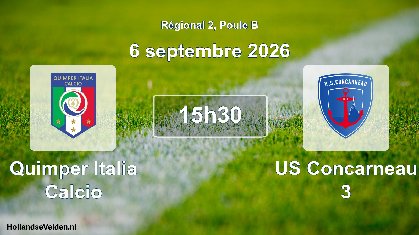Scheduled Match: Quimper Italia Calcio - US Concarneau 3 (6 September 2026)