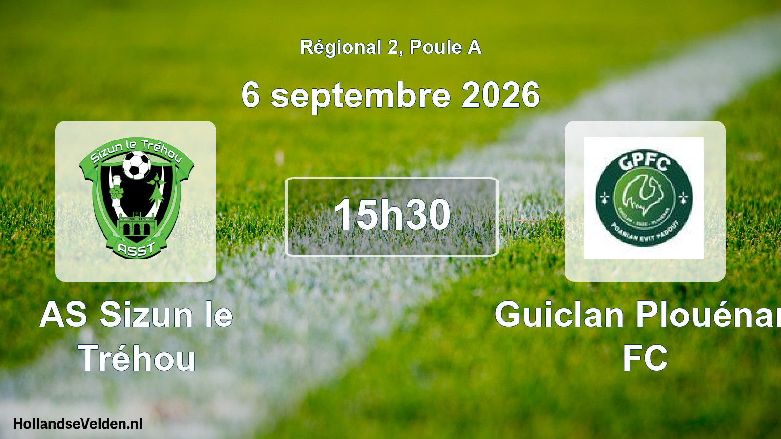 Scheduled Match: AS Sizun le Tréhou - Guiclan Plouénan FC (6 September 2026)