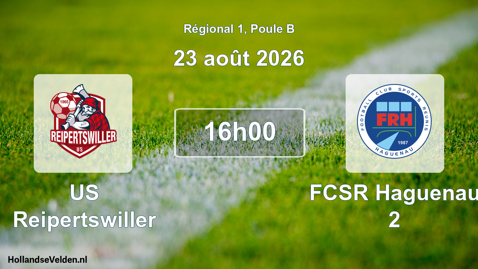 Scheduled Match: US Reipertswiller - FCSR Haguenau 2 (23 August 2026)