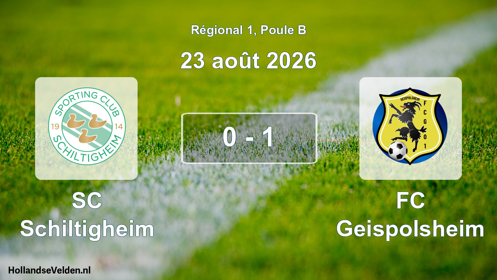 Scheduled Match: SC Schiltigheim - FC Geispolsheim (23 August 2026)