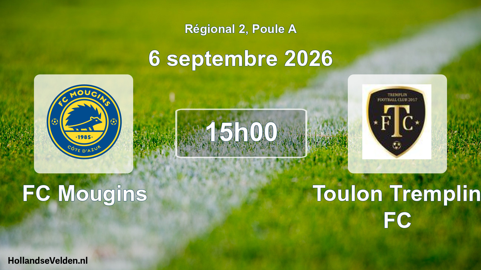 Scheduled Match: FC Mougins - Toulon Tremplin FC (6 September 2026)