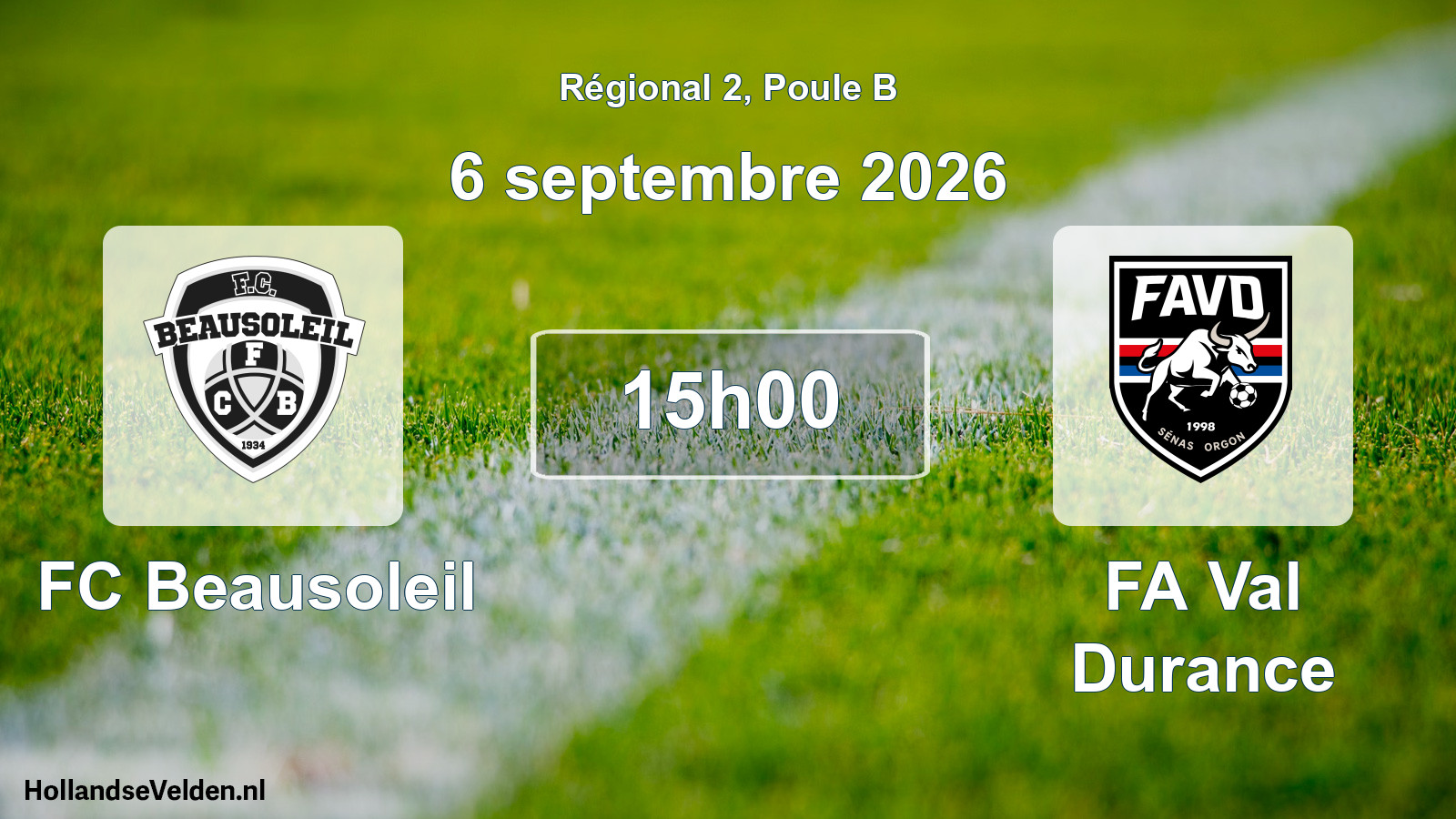 Scheduled Match: FC Beausoleil - FA Val Durance (6 September 2026)