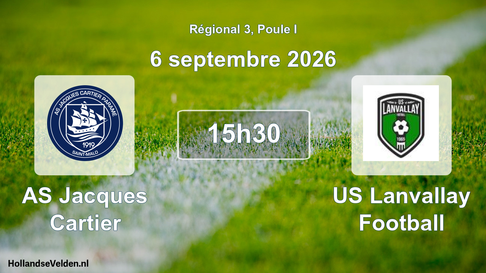 Scheduled Match: AS Jacques Cartier - US Lanvallay Football (6 September 2026)